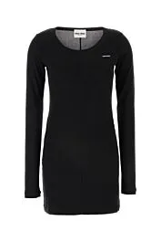 Black jersey mini dress    
