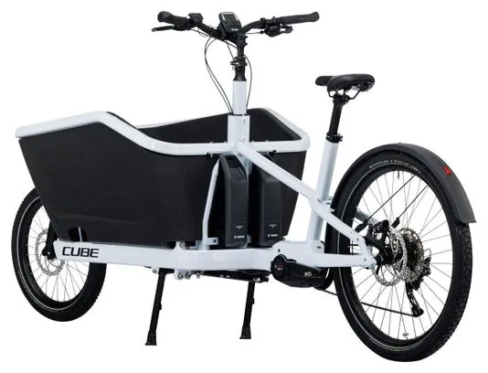 Cube Cargo Sport Dual Hybrid 1000 Electric Cargo Bike Shimano Deore 10S 1000 Wh 20/27.5'' Flash White 2023