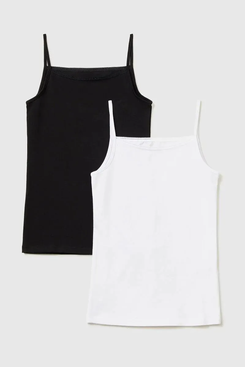 Due canotte in cotone stretch bambina Fantasia