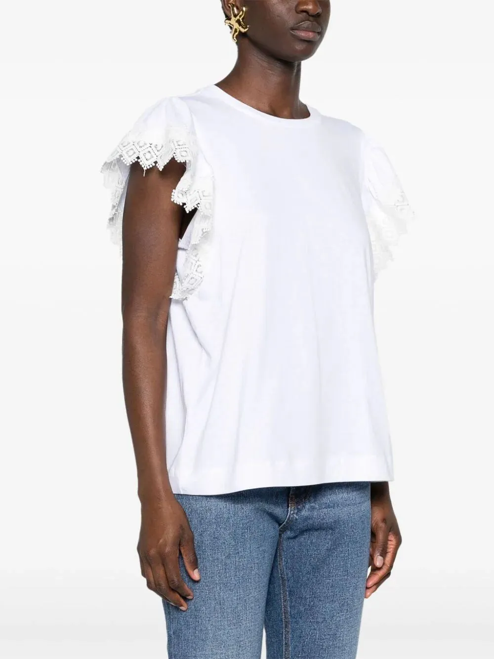 Embroidered Sleeves T-Shirt