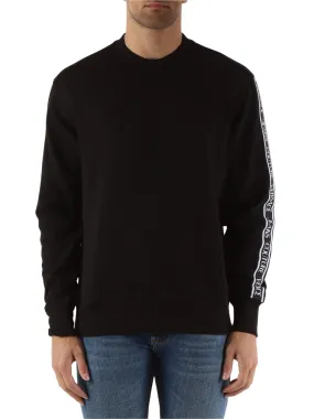 Felpa regular fit in cotone garzato