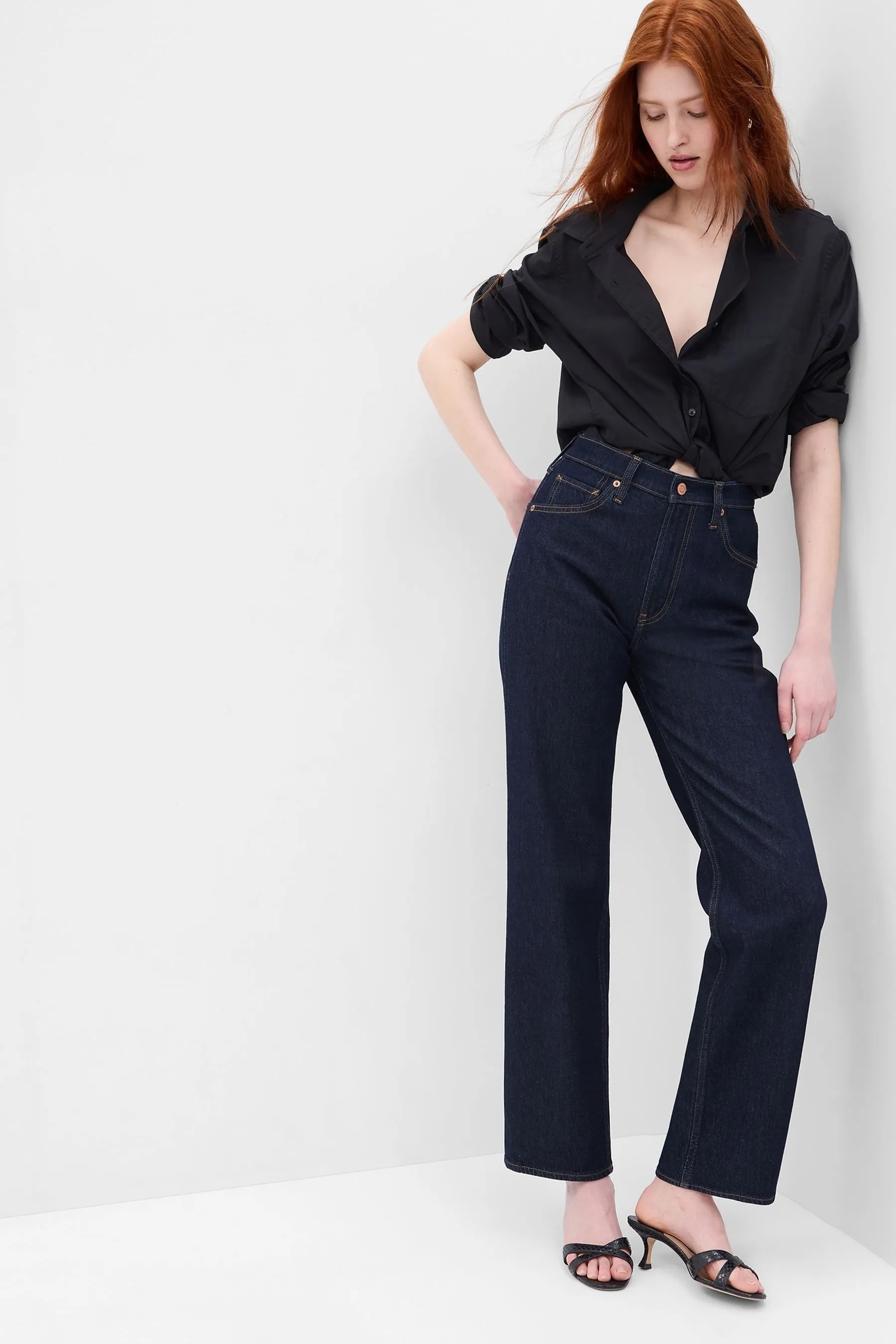 Gap 90s Loose High Waisted Straight Jeans    