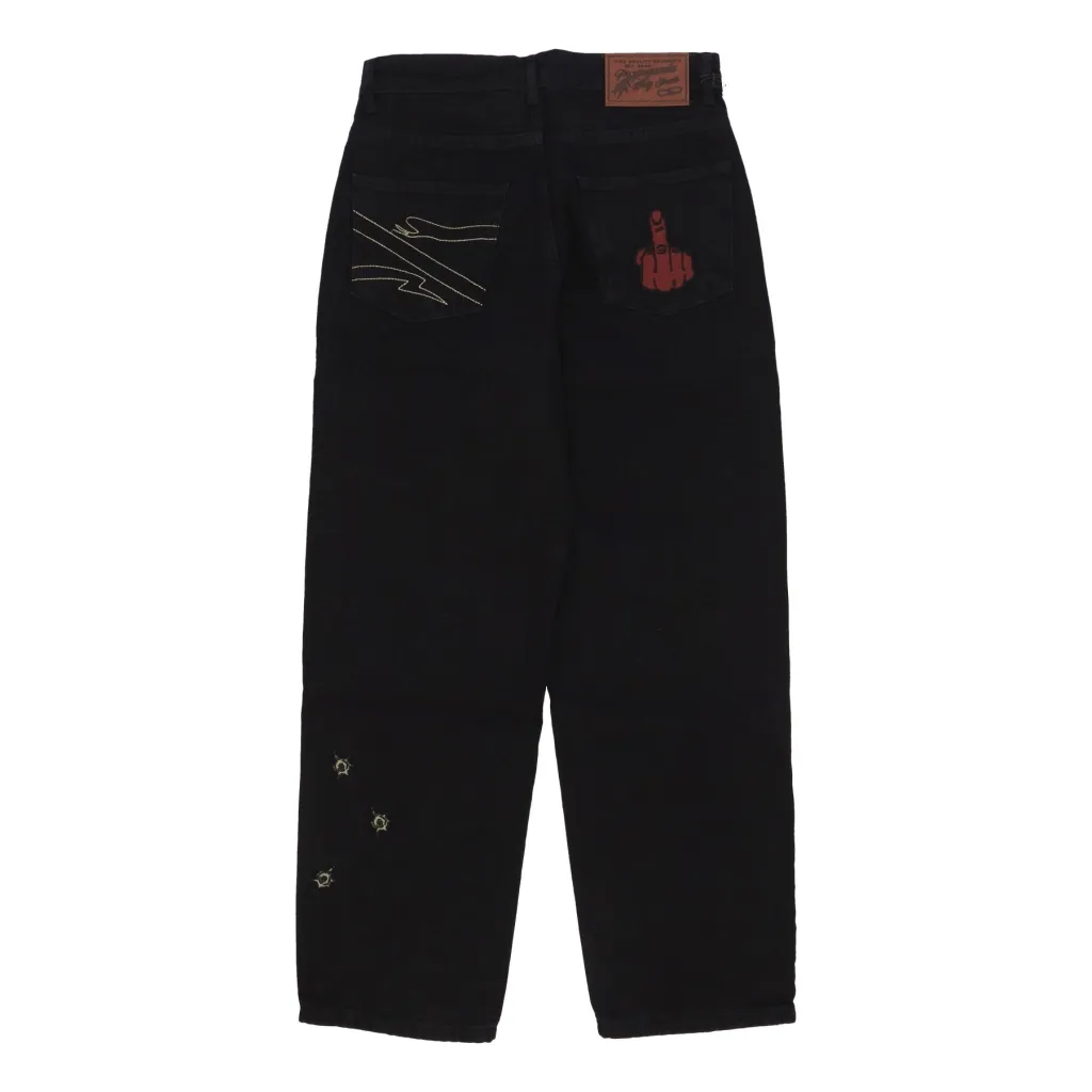 jeans uomo baseball denim pant BLACK