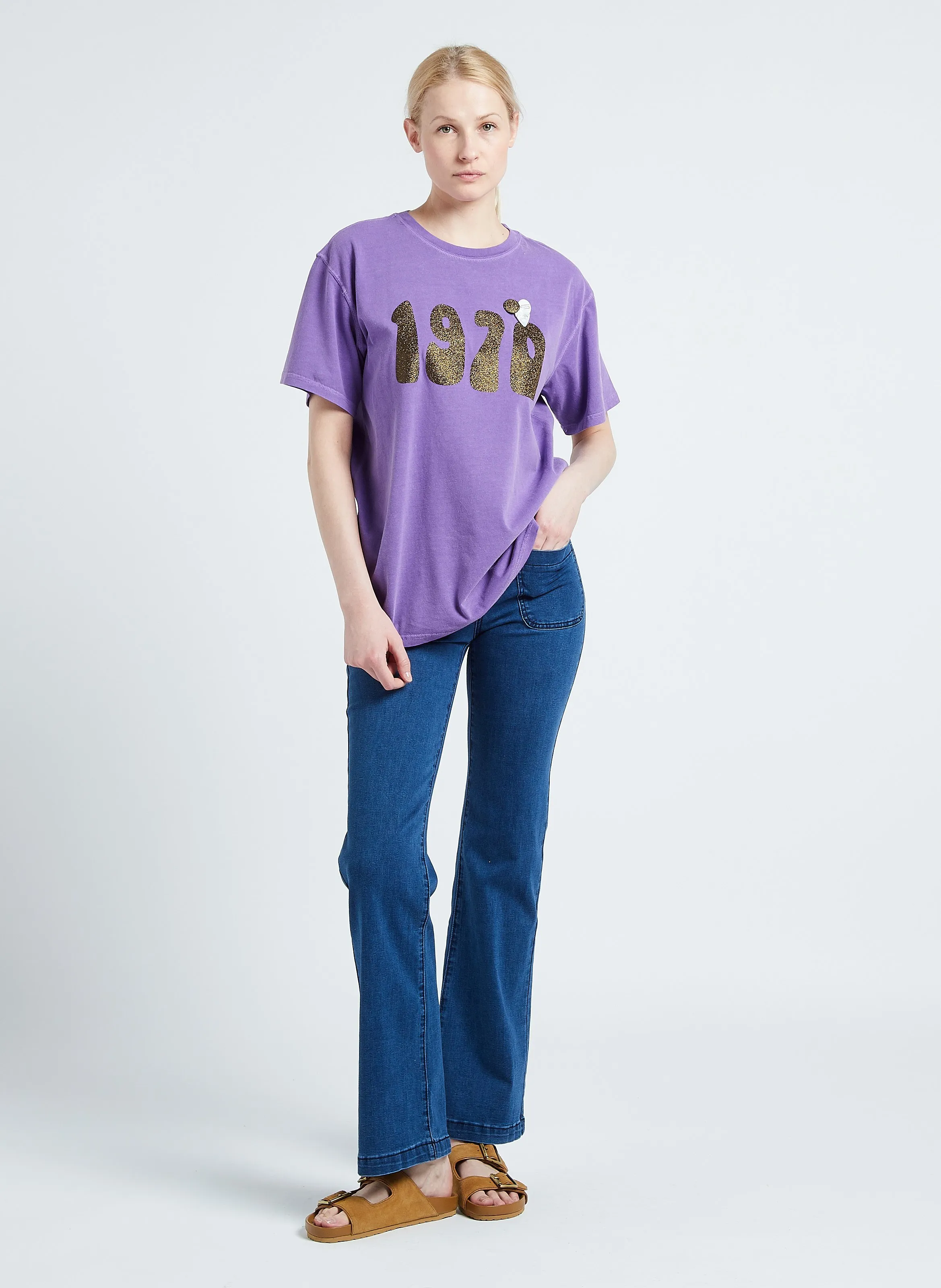 LA PETITE ETOILE   SONNY - Jeans a zampa a vita alta | Jeans stone-washed