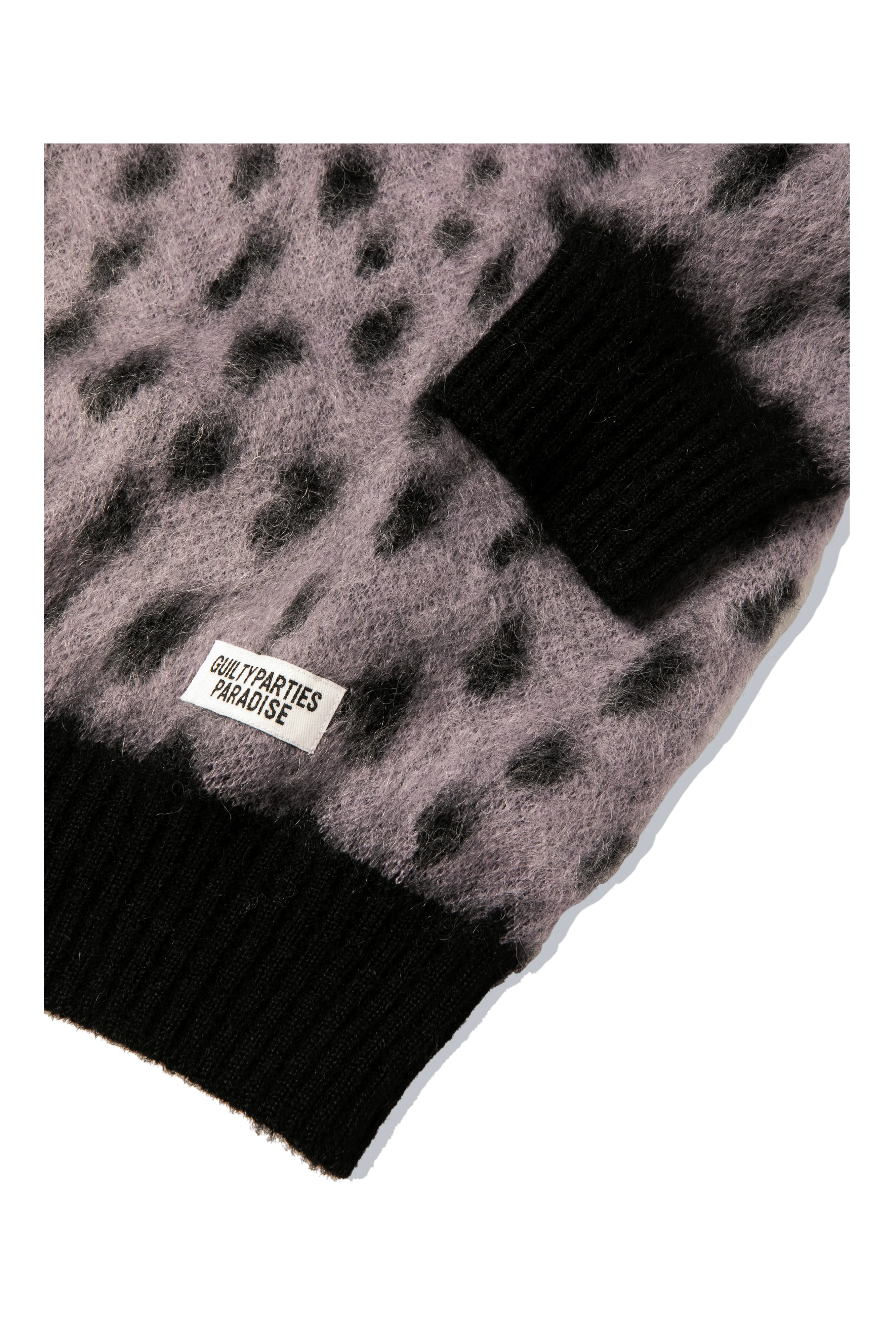 Leopard Mohair Crewneck Sweater