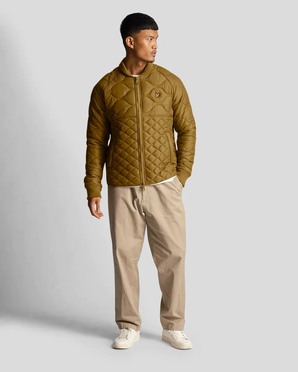 Lyle & Scott Bomber Trapuntato Oliva