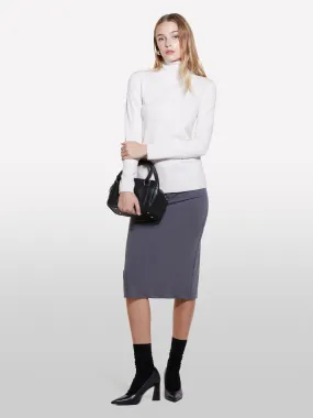 Maglia dolcevita bianco panna