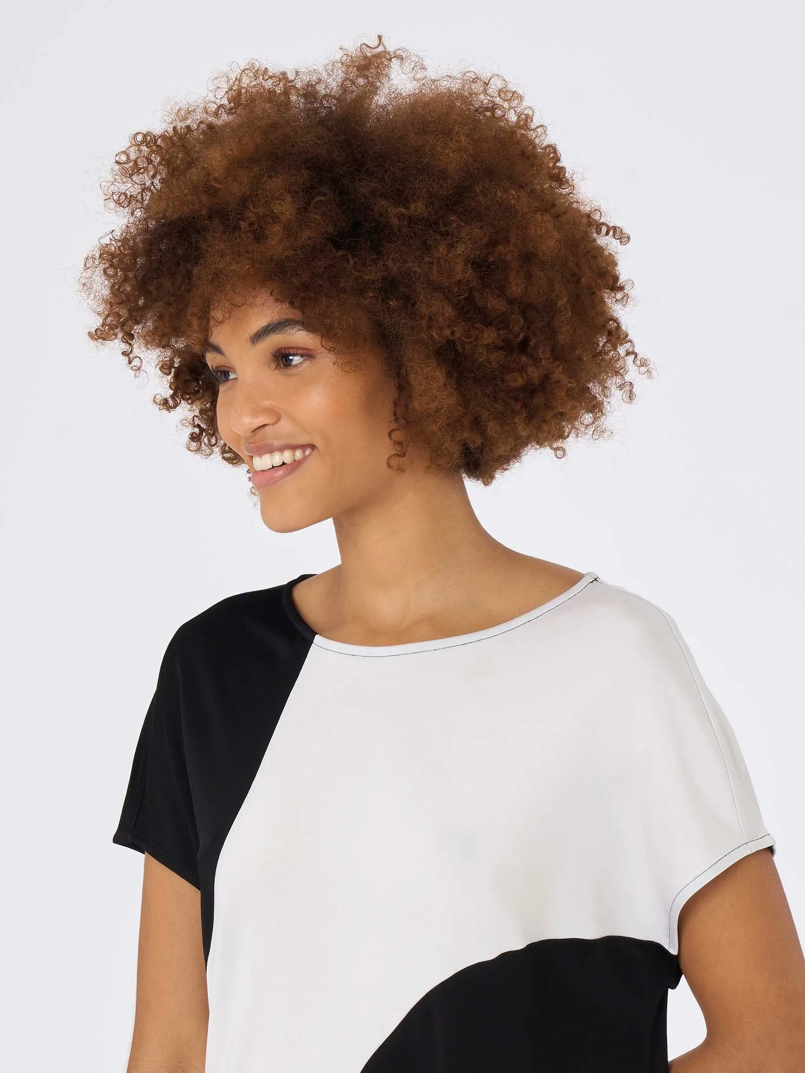 Maglietta stampata in Satin Jersey - Fant.Bianco