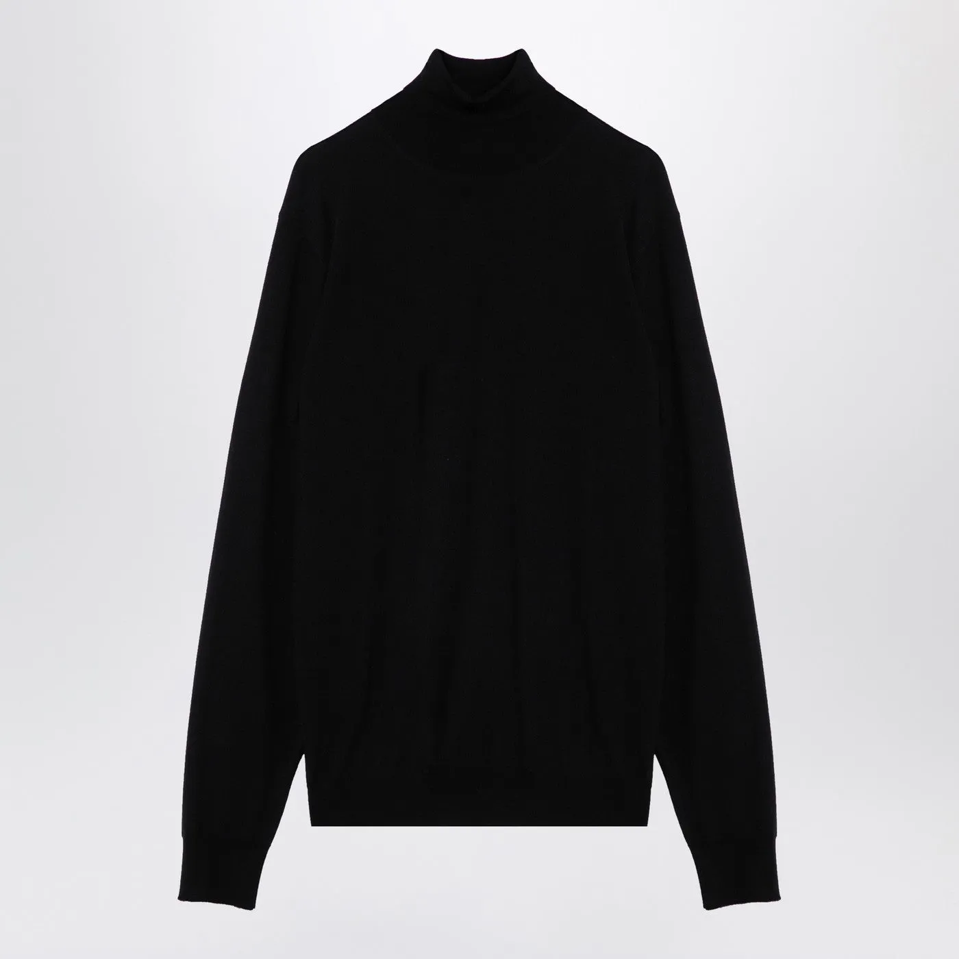 Maglione di dolcevita in lana nera drumohr
