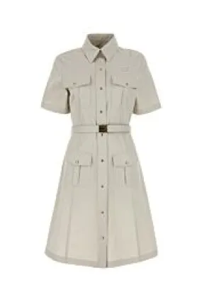 Sand gabardine dress    