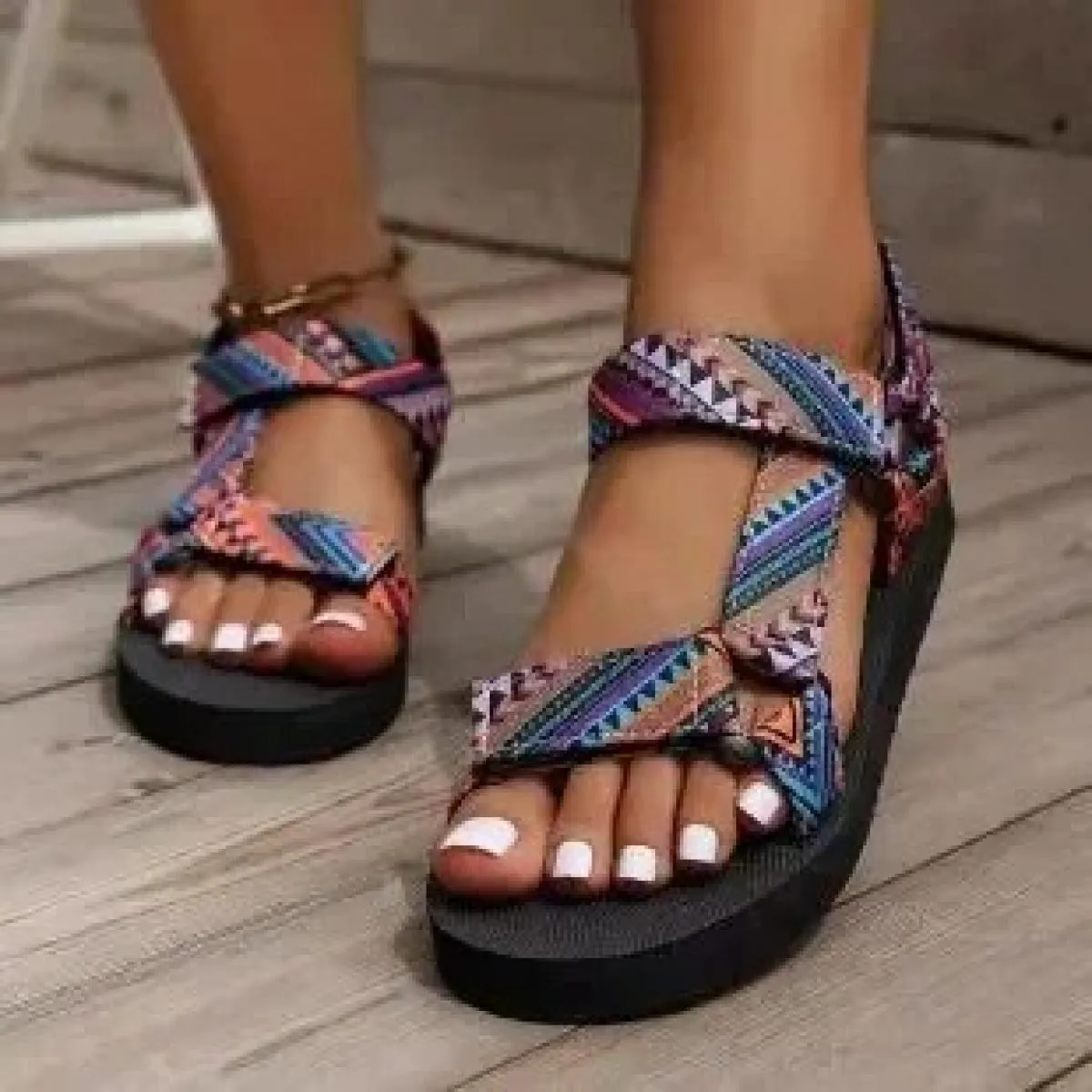 Scarpe da donna piatte estive Sandali da spiaggia con piede in corda di canapa Set da esterno Pantofole casual tutte abbinate Sa