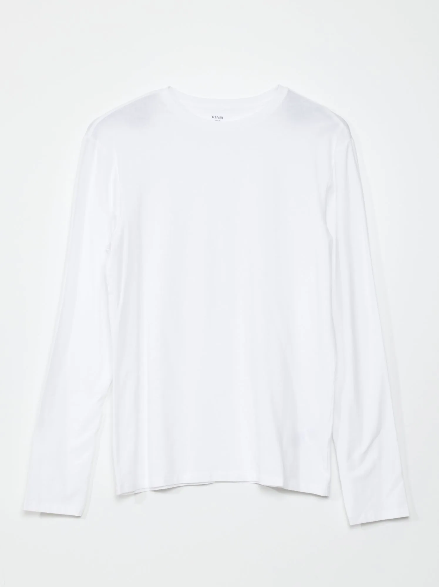 T-shirt slim fit a maniche lunghe - bianco