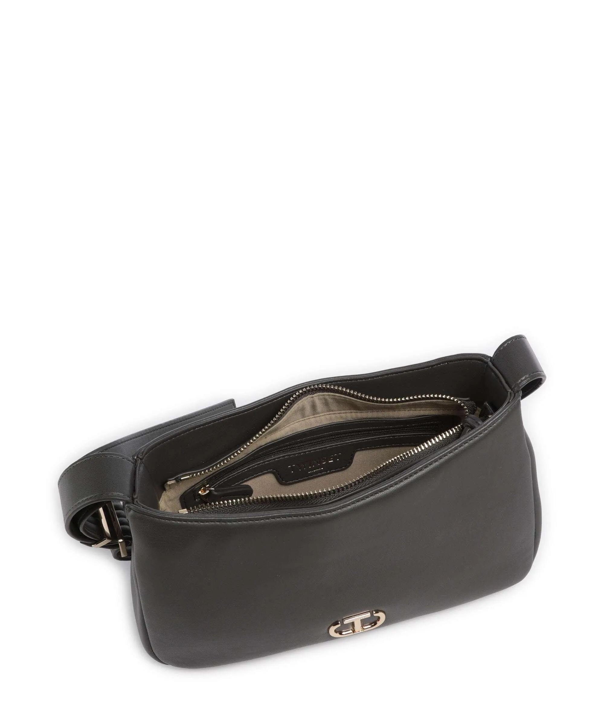  Twinset Cargo Borsa a spalla pelle sintetica antracite  