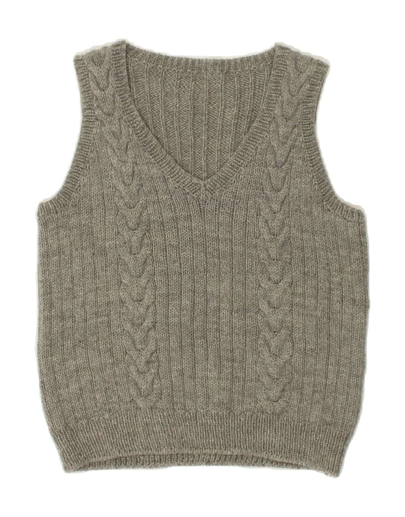 VINTAGE Womens Vest Tank Top UK 10 Small Grey